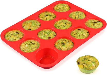 Nebula home 12 Cups Silicone Muffin Pan