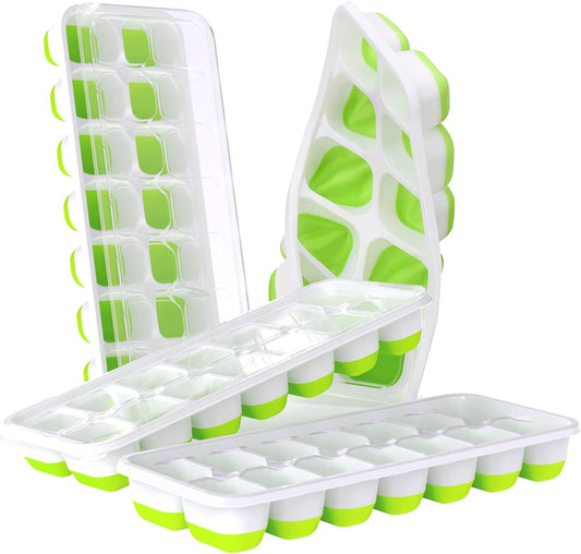 Nebula home Ice Cube Trays 4 Pack, Silicone