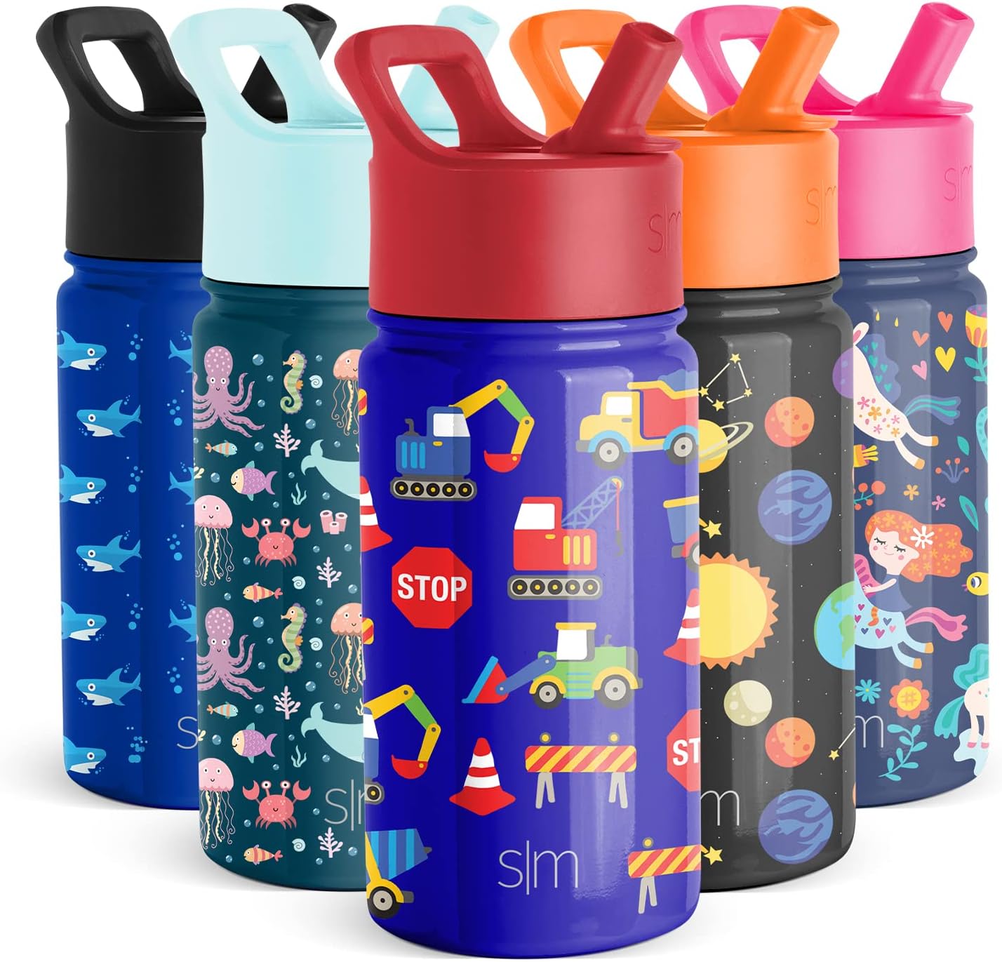 Nebula home Kids Water Bottle with Straw Lid