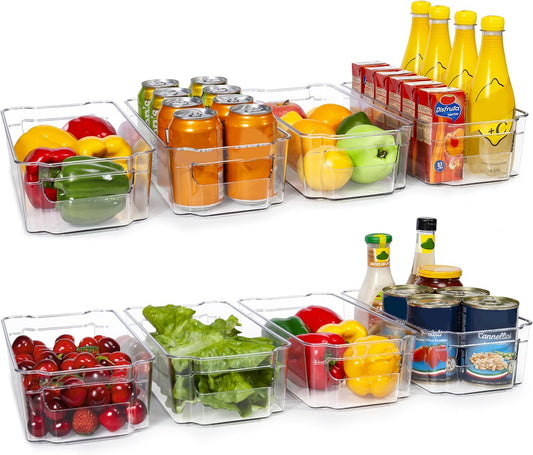 Nebula home Refrigerator Organizer Bins - 8pcs