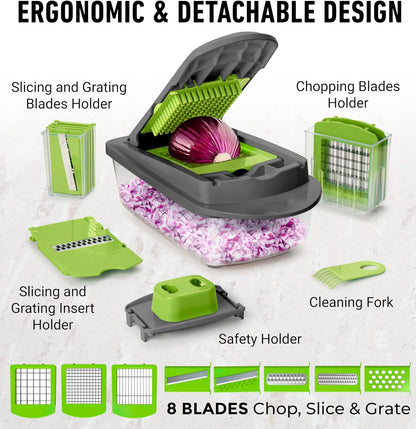 Nebula home Pro-Series 10-in-1, 8 Blade Vegetable Chopper