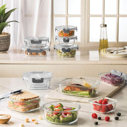 Nebula home 24 Piece Glass Storage Containers with Lids